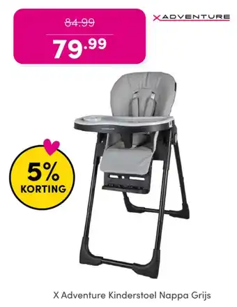 Baby & Tiener X Adventure Kinderstoel Nappa Grijs aanbieding