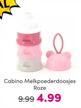 Baby & Tiener Cabino Melkpoederdoosjes Roze aanbieding