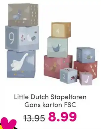 Baby & Tiener Little Dutch Stapeltoren Gans karton FSC aanbieding