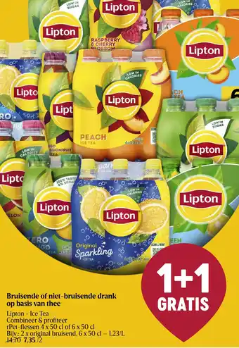 Delhaize Lipton - Ice Tea Bruisende of niet-bruisende drank op basis van thee aanbieding