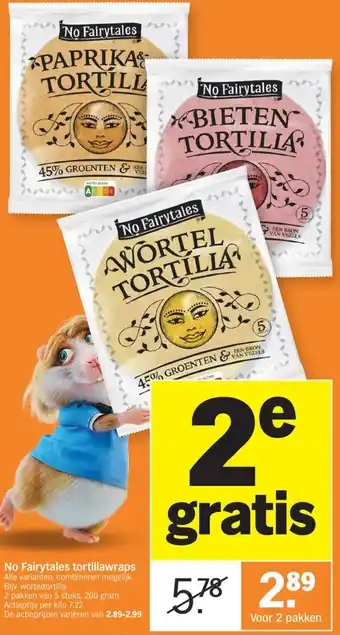 Albert Heijn No Fairytales tortillawraps aanbieding