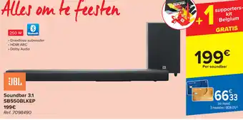 Carrefour JBL Soundbar 3.1 SB550BLKEP ref. 7098490 aanbieding