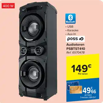 Carrefour poss Audiotoren PSBTST410 ref. 6570478 aanbieding