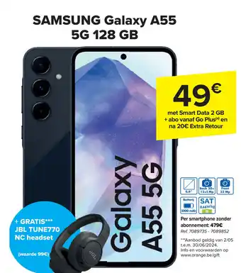 Carrefour SAMSUNG Galaxy A55 5G 128 GB aanbieding