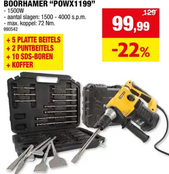 Hubo POWERPLUS BOORHAMER "POWX1199" aanbieding