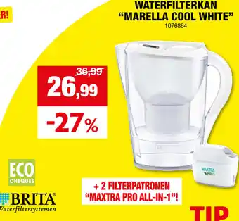 Hubo BRITA WATERFILTERKAN "MARELLA COOL WHITE" aanbieding