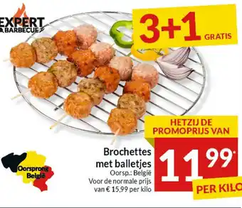Intermarché Brochettes met balletjes aanbieding
