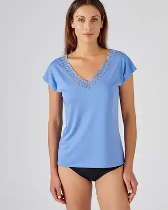 Damart T-shirt dentelle maille jersey Lyocell Climatyl recyclé aanbieding