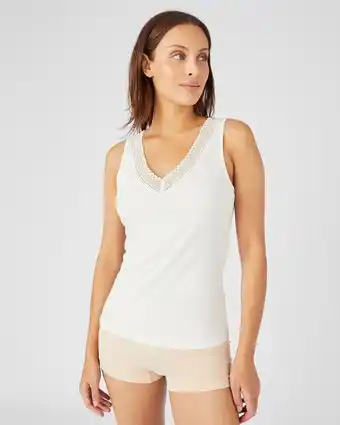 Damart Débardeur Maille jersey dentelle Lyocell Climatyl aanbieding