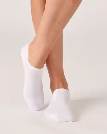 Lot de 2 paires de socquettes invisibles coton mélangé