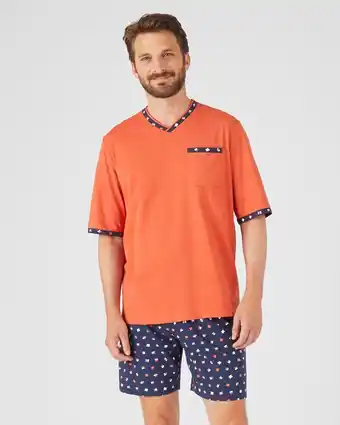 Damart Pyjashort jersey pur coton peigné aanbieding