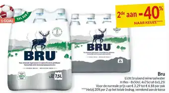 Intermarché Bru Licht bruisend mineraalwater aanbieding