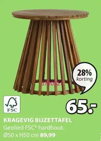 Jysk KRAGEVIG BIJZETTAFEL aanbieding