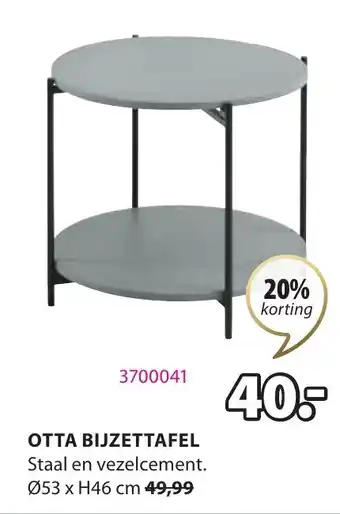Jysk OTTA BIJZETTAFEL aanbieding