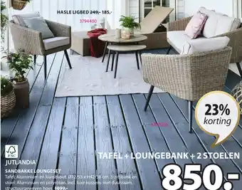 Jysk JUTLANDIA SANDBAKKE LOUNGESET aanbieding