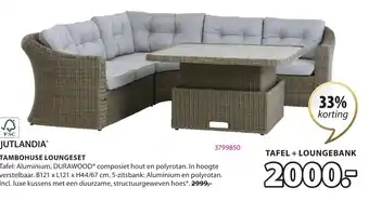 Jysk JUTLANDIA TAMBOHUSE LOUNGESET aanbieding