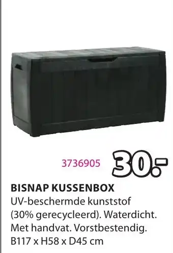 Jysk BISNAP KUSSENBOX aanbieding