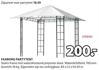Jysk FAABORG PARTYTENT aanbieding