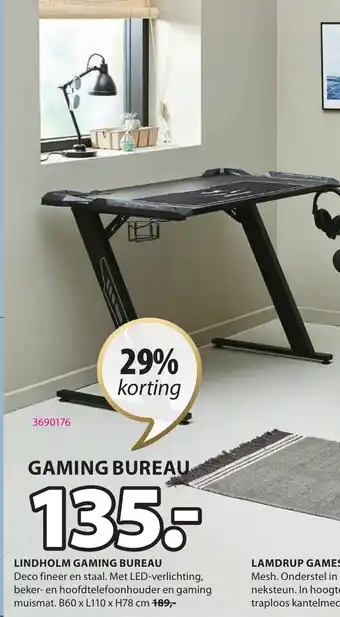 Jysk LINDHOLM GAMING BUREAU aanbieding