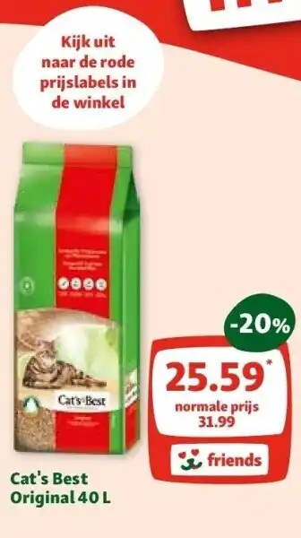 Maxi Zoo Cat's Best Original 40 L aanbieding