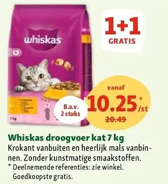 Maxi Zoo Whiskas droogvoer kat 7 kg aanbieding