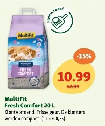 Maxi Zoo MultiFit Fresh Comfort 20 L aanbieding