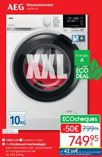 Eldi AEG Wasautomaat LR63R144 aanbieding