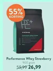Holland & Barrett Performance Whey Strawberry 900 gram aanbieding