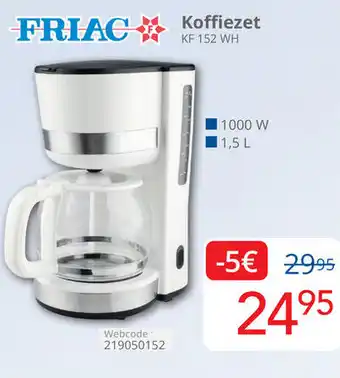 Eldi FRIAC Koffiezet KF 152 WH aanbieding