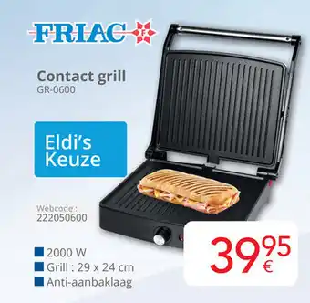 Eldi FRIAC Contact grill GR-0600 aanbieding