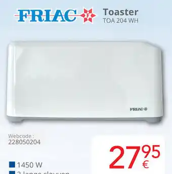 Eldi FRIAC Toaster TOA 204 WH aanbieding