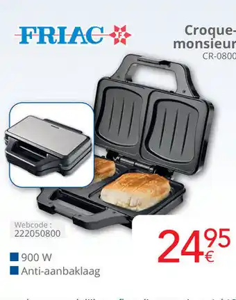 Eldi FRIAC Croque- monsieur CR-0800 aanbieding