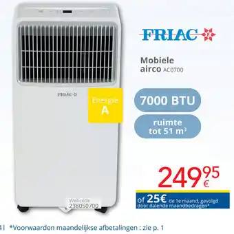 Eldi FRIAC Mobiele airco AC0700 aanbieding