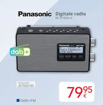 Eldi Panasonic Digitale radio RF D10EG K aanbieding