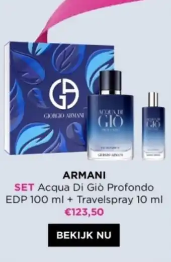 ICI PARIS XL ARMANI SET aanbieding