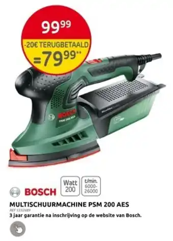 Brico BOSCH MULTISCHUURMACHINE PSM 200 AES aanbieding