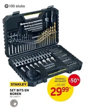 Brico STANLEY SET BITS EN BOREN aanbieding