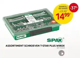 Brico ASSORTIMENT SCHROEVEN T-STAR PLUS WIROX aanbieding