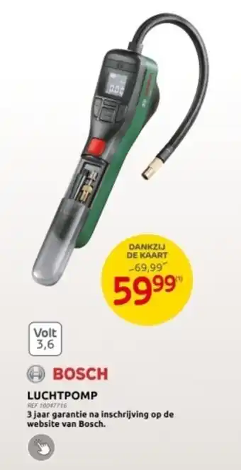Brico BOSCH LUCHTPOMP aanbieding