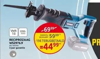 Brico RECIPROZAAG WS2976.9 aanbieding