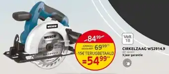 Brico CIRKELZAAG WS2914.9 aanbieding