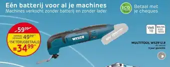 Brico MULTITOOL WS2912.9 aanbieding