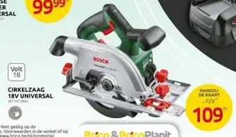 Brico CIRKELZAAG 18V UNIVERSAL aanbieding