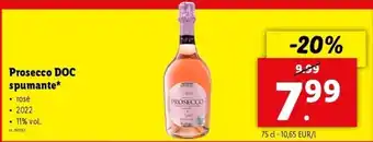 Lidl Prosecco DOC spumante aanbieding
