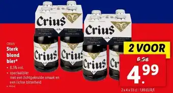 Lidl Sterk blond bier aanbieding