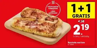 Lidl Barchetta met ham aanbieding