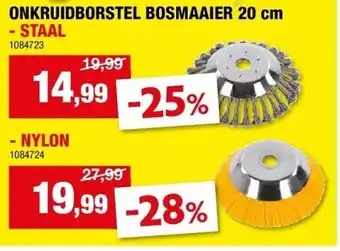 Hubo ONKRUIDBORSTEL BOSMAAIER 20 cm aanbieding