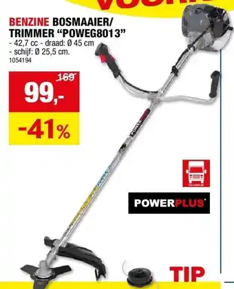 Hubo BENZINE BOSMAAIER/ TRIMMER “POWEG8013” aanbieding