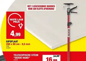 Hubo GIPSPLAAT 260 x 60 cm aanbieding