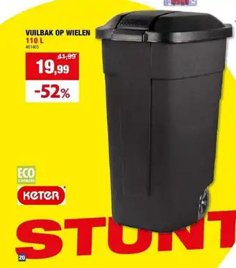 Hubo VUILBAK OP WIELEN aanbieding